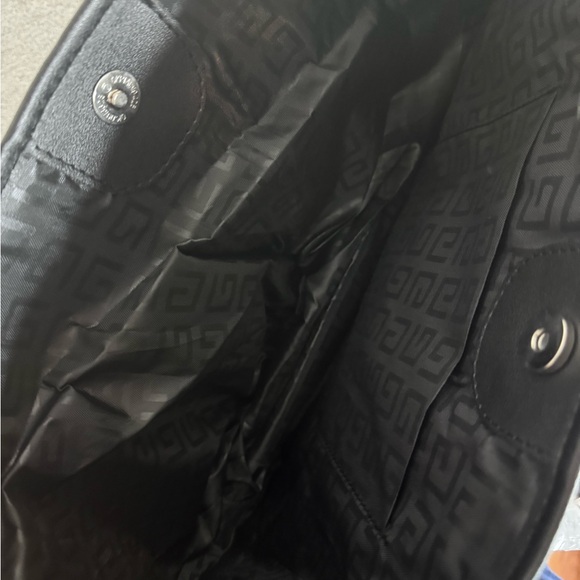 GIVENCHY Parfums Black Faux Leather Double Handle Tote Bag Snap Closure - Picture 5 of 7